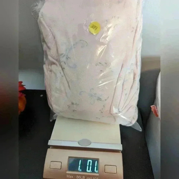 Shadow Line VTG Women's Light Pink Floral Size XS Long Sleeve Long Nightgown - Picture 8 of 8